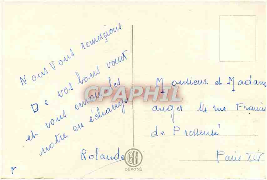 CPA Bonne Annee — Verso