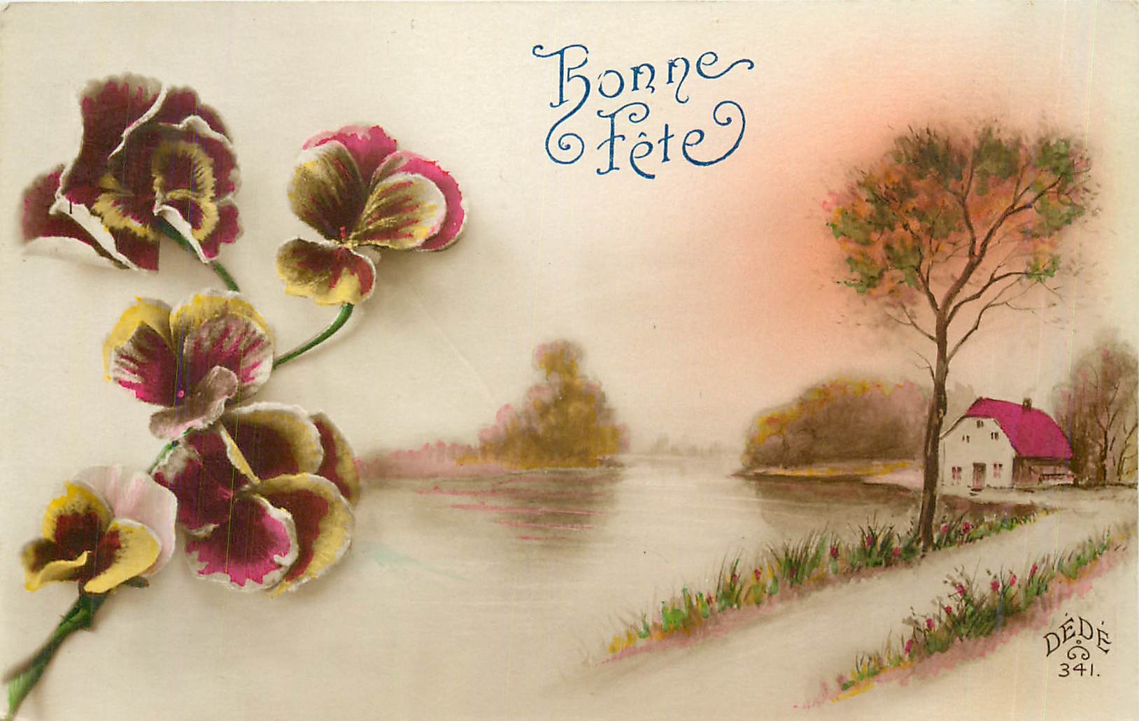 CPA Bonne Fete Fleurs