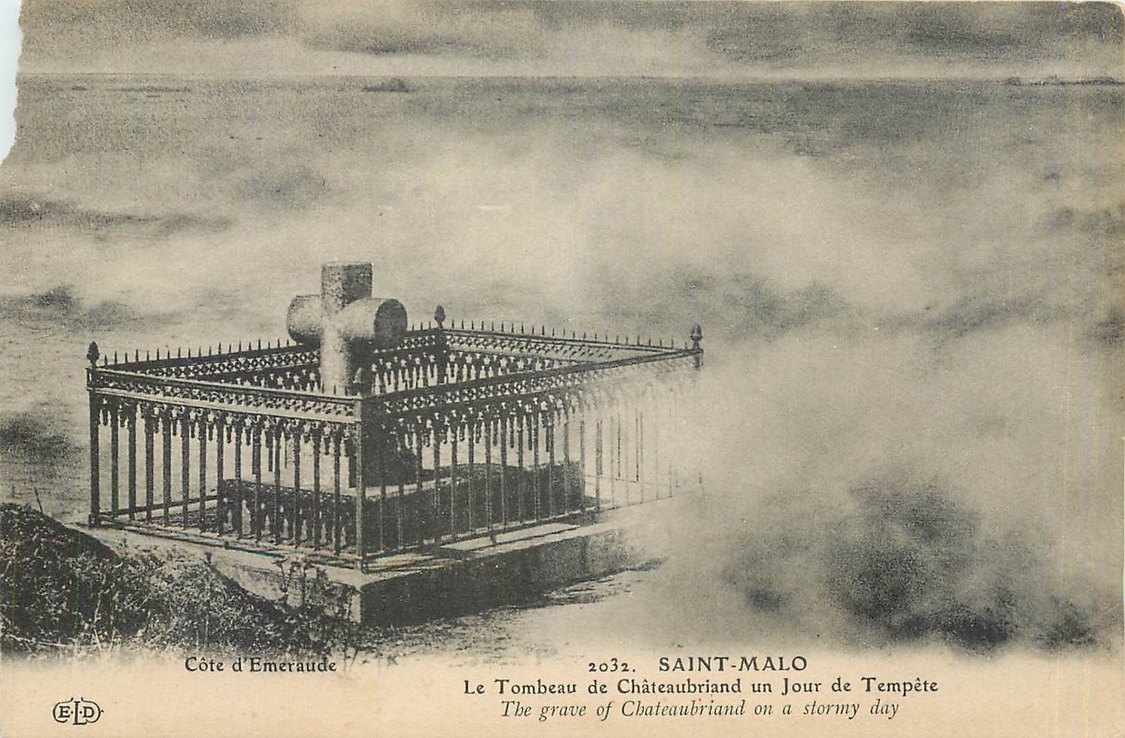 Le Tombeau de Châteaubriand à la Côte d'Émeraude — Saint-Malo — Éditeur E.D. n°2032