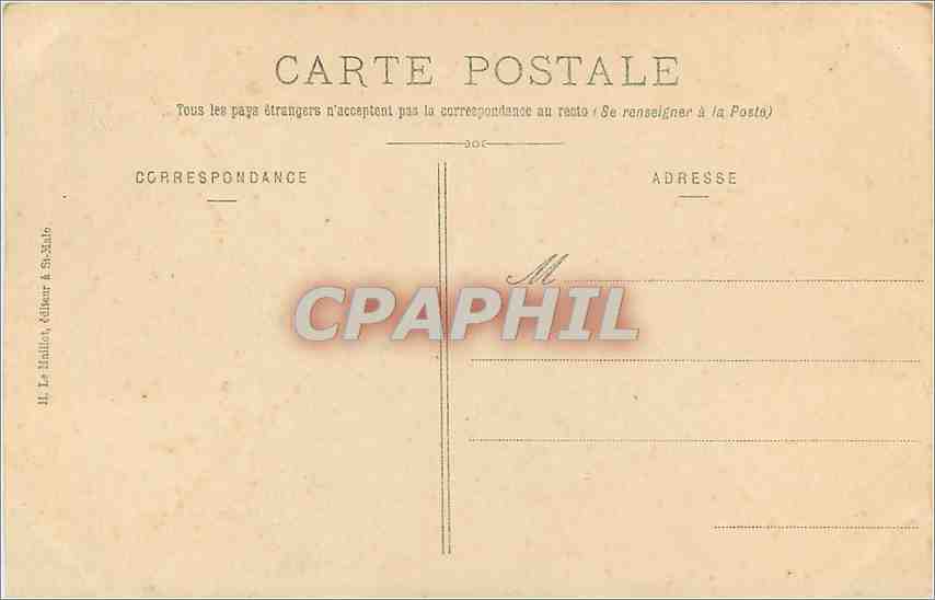 CPA Cote-d'Emeraude - Le Fort Lalatte — Verso