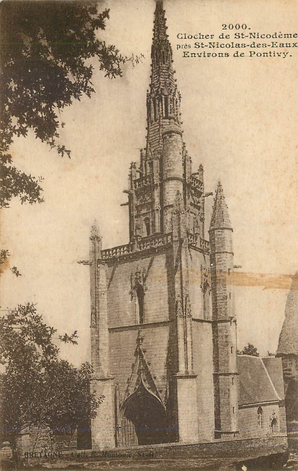 CPA Clocher de St-Nicodeme pres St-Nicolas-des-Eaux
