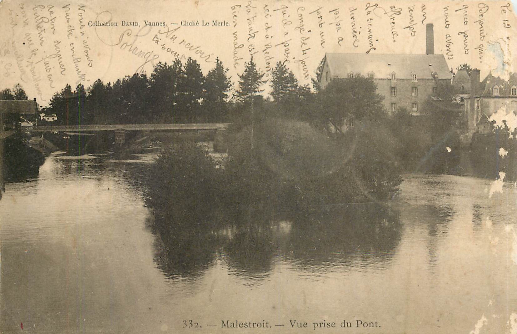 CPA Malestroit - Vue prise du Pont