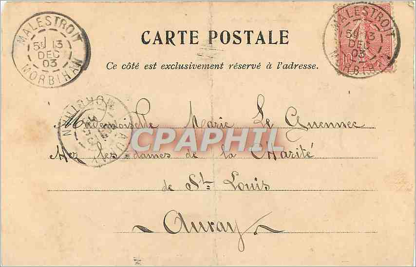 CPA Malestroit - Vue prise du Pont — Rückseite