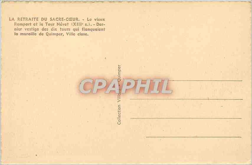 CPA La Retraite du Sacre-Coeur — Rückseite