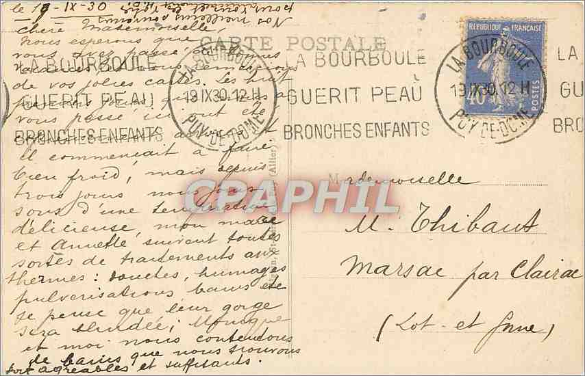 CPA Les Beaux Sites d'Auvergne Le viaduc du Garabit Le Lioran et le plomb du Cantam — Verso