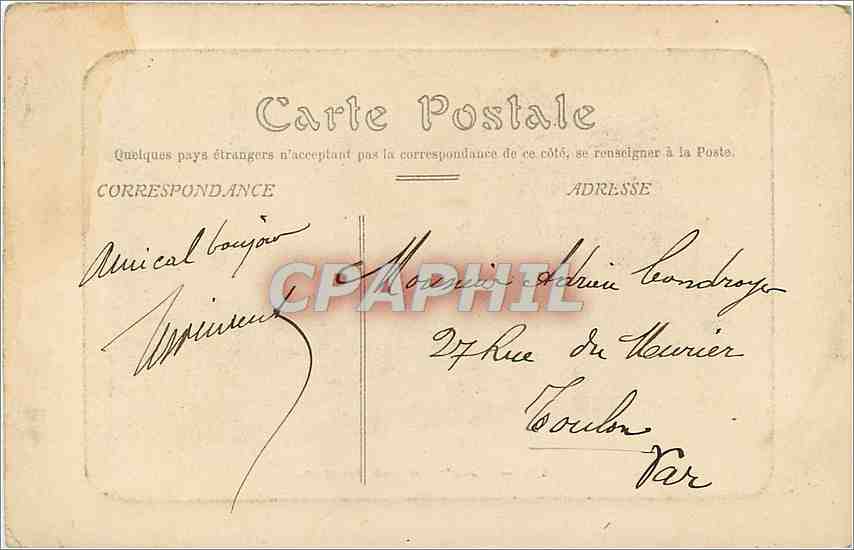 CPA Caen L'Abbaye aux Dames — Rückseite