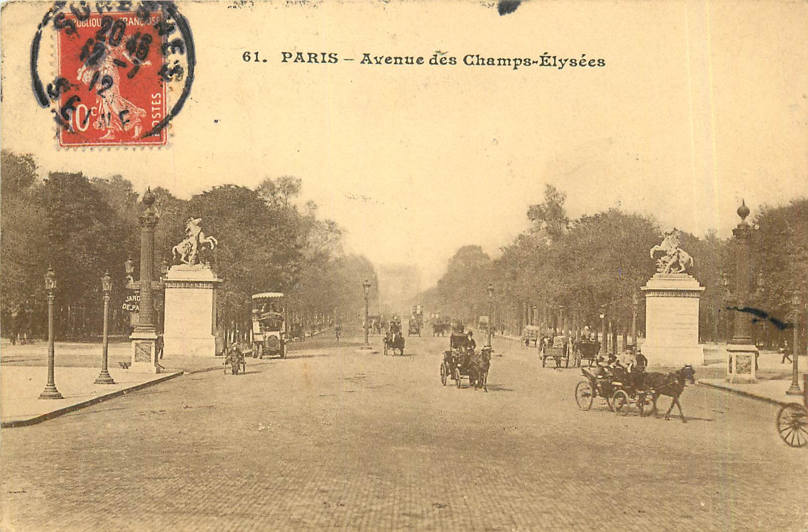 CPA Paris - Avenue des Champs-Elysees