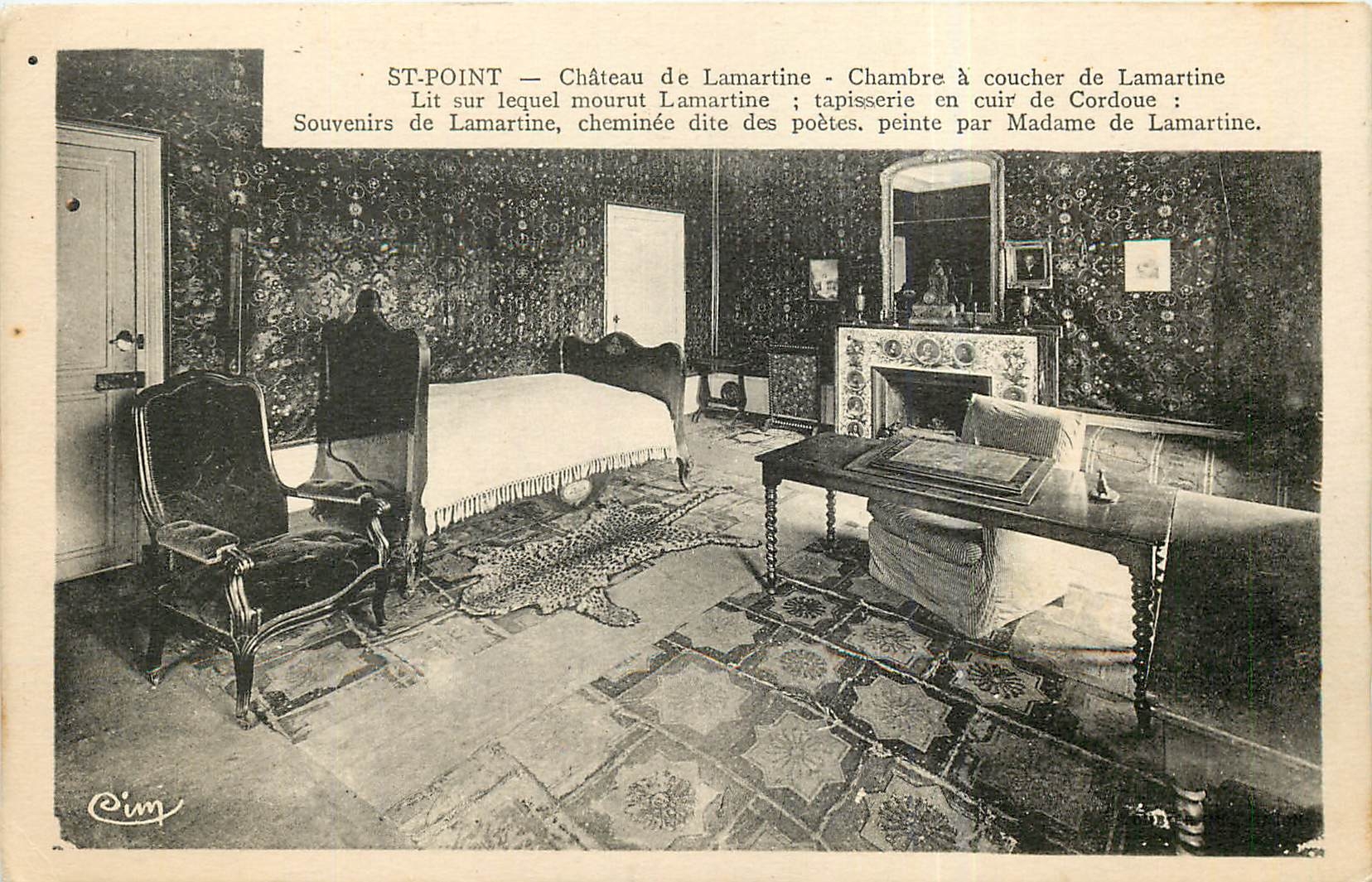 CPA St-Point - Chateau de Lamartine - Chambre a coucher de Lamartine