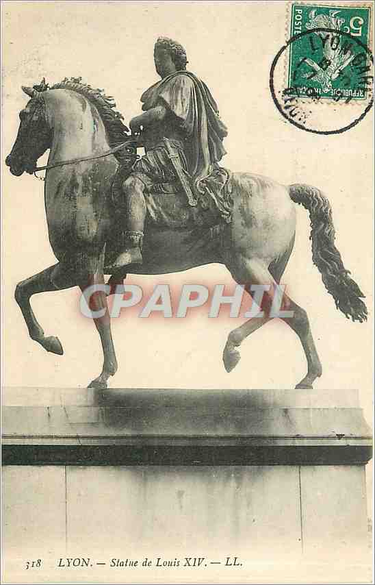 CPA Lyon - Statue de Louis XIV