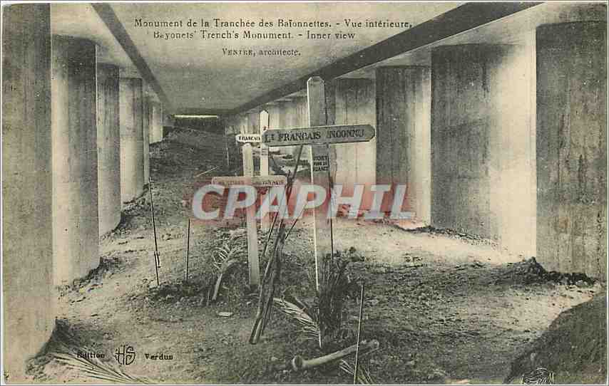 CPA Monument de la Tranches des Baionnettes - Vue interieure