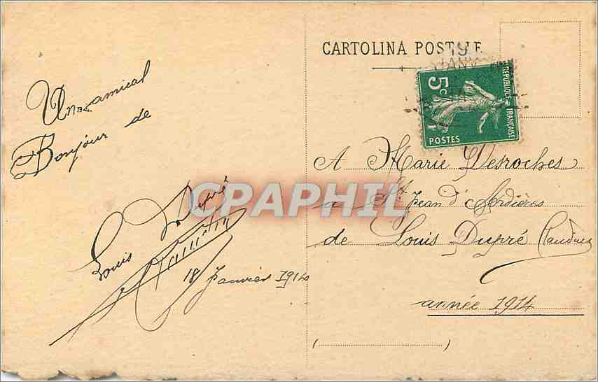 CPA Les glameuses Millet — Verso