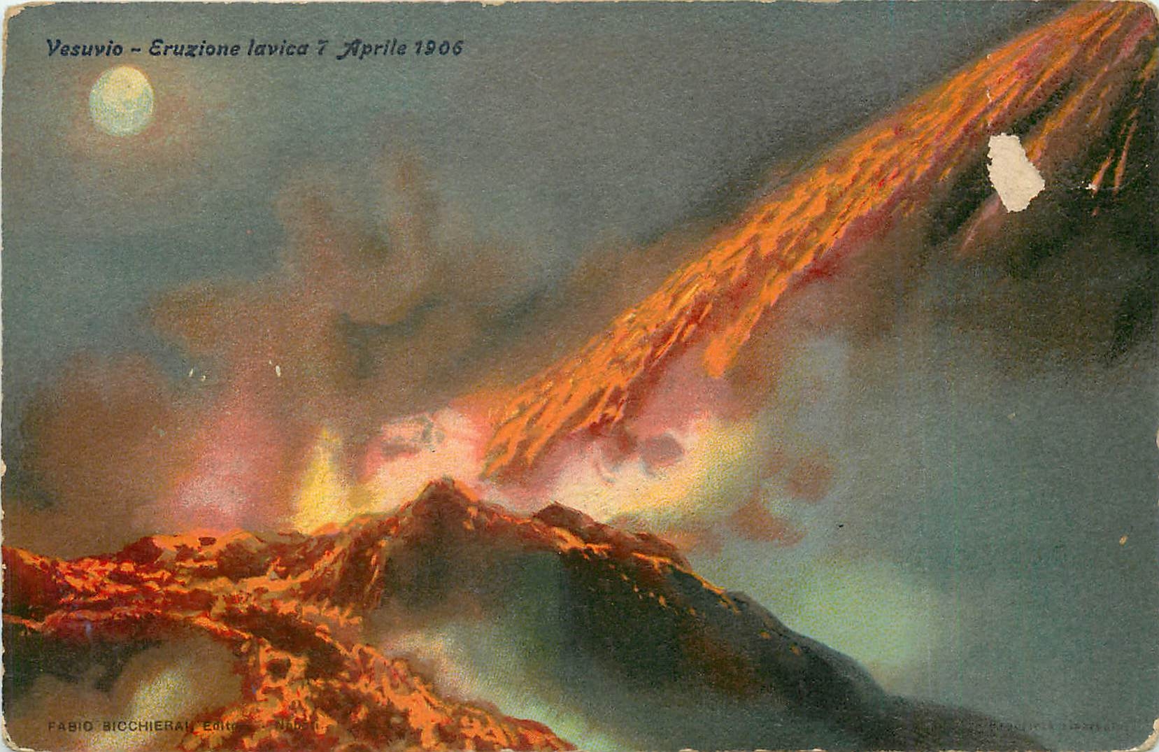 CPA Vesuvio - Eruzione levica 7 Aprile 1905 Volcan