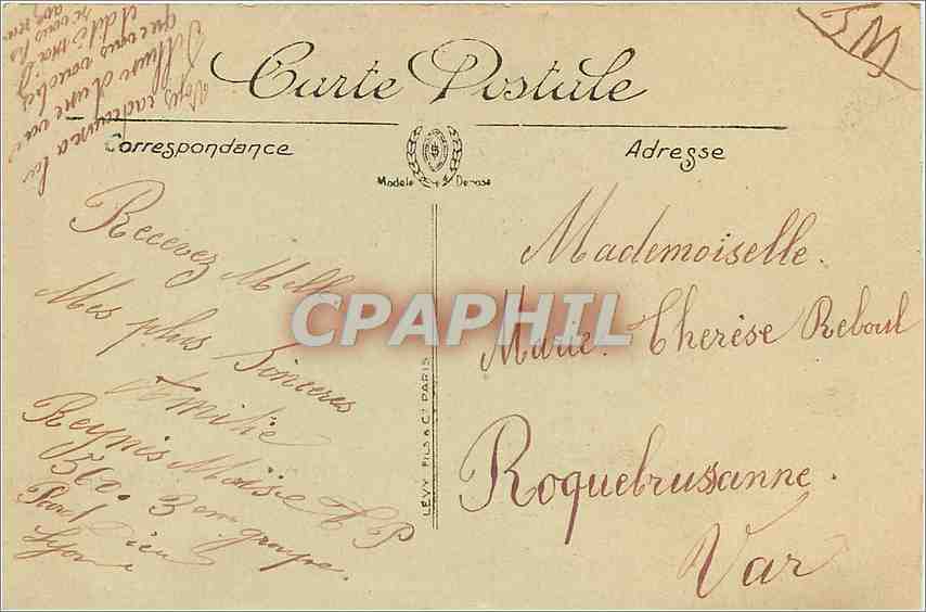 CPA Lyon - Le Palais de Justice — Rückseite