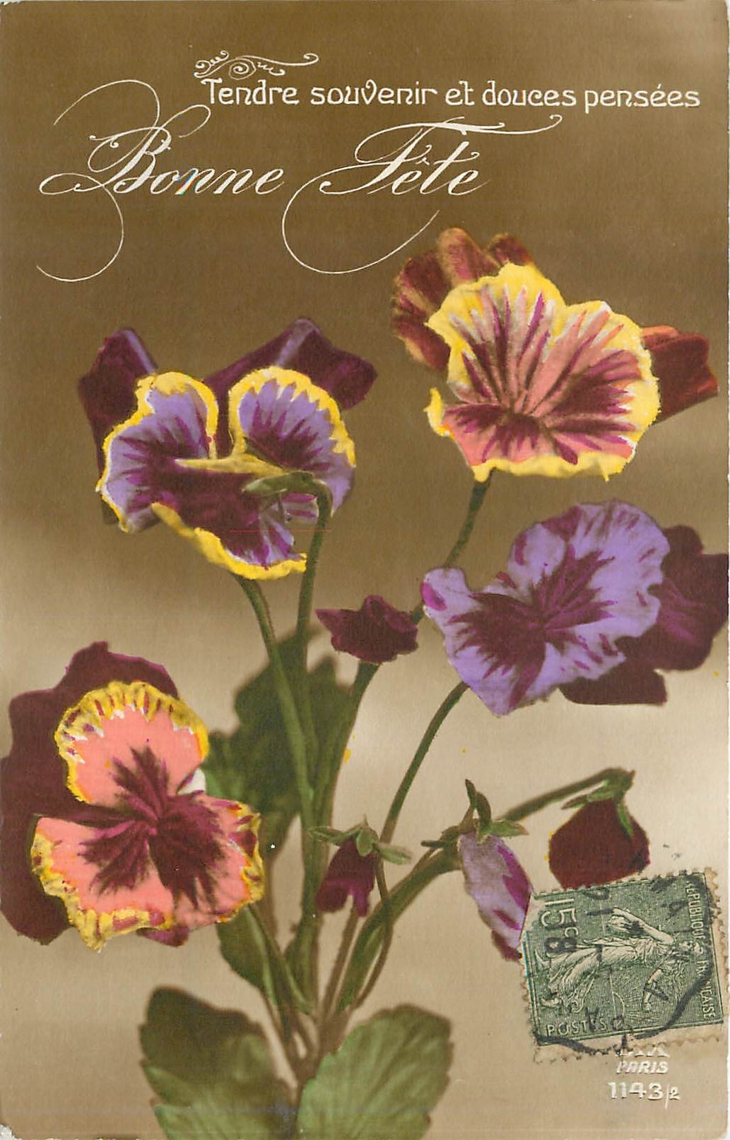 CPA Bonne Fete Fleurs