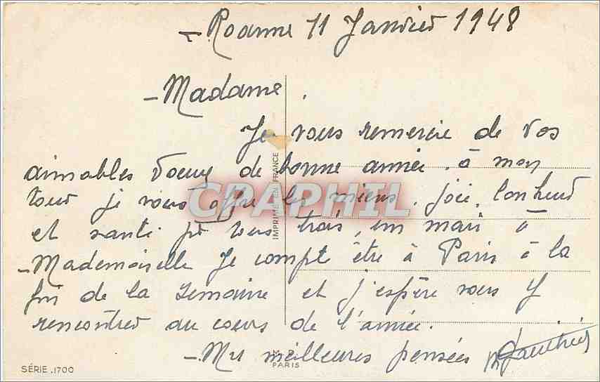 CPA Bonne Annee Fer a cheval — Verso