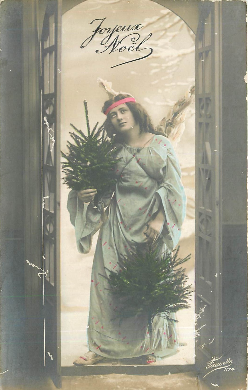 CPA Joyeux Noel Femme