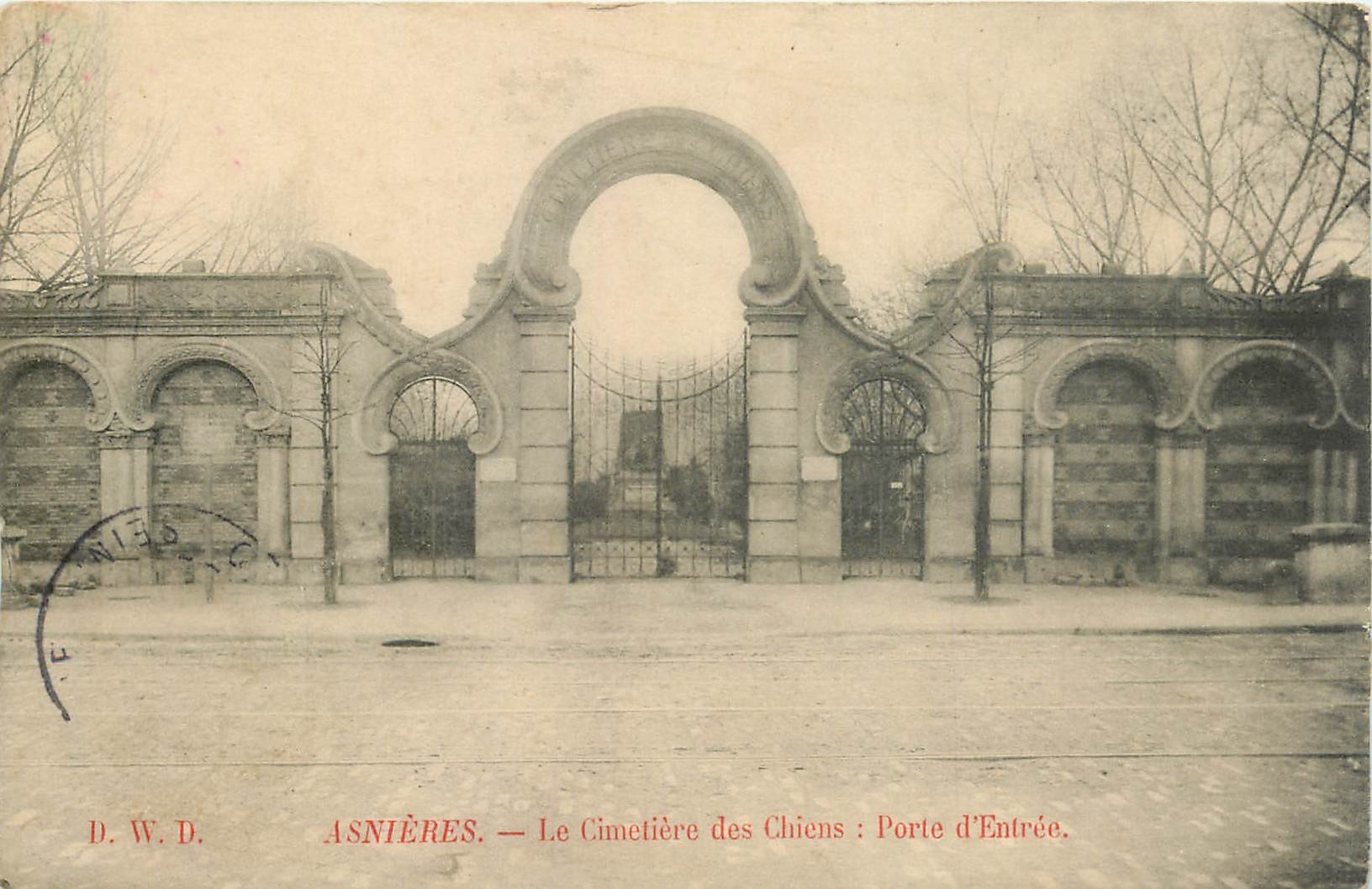 CPA Asnieres - Le Cimetiere des Chiens: Porte d'Entree
