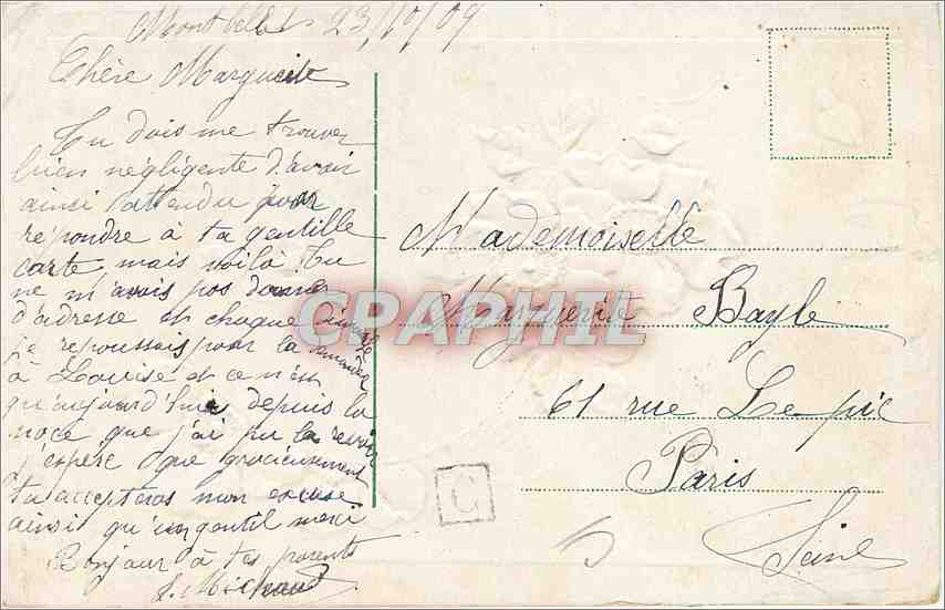 CPA Bon souvenir Fleurs  — Verso