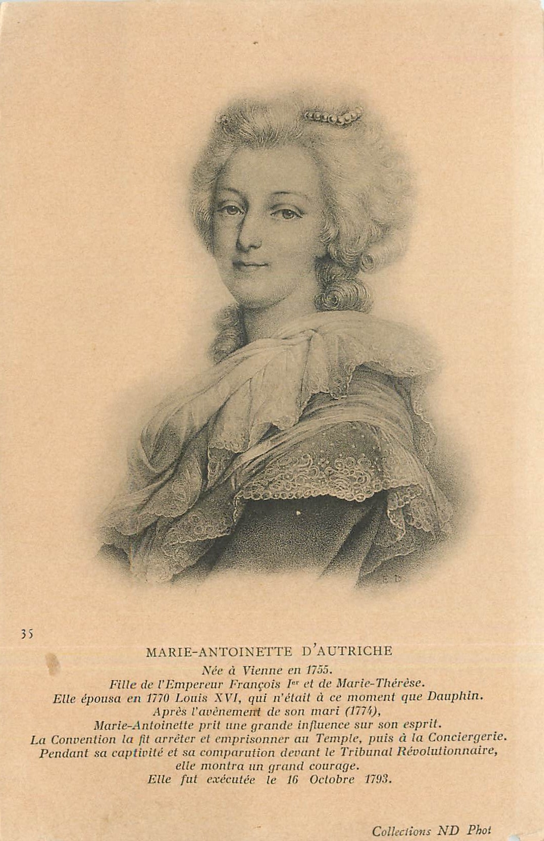 CPA Marie-Antoinette d'Autriche