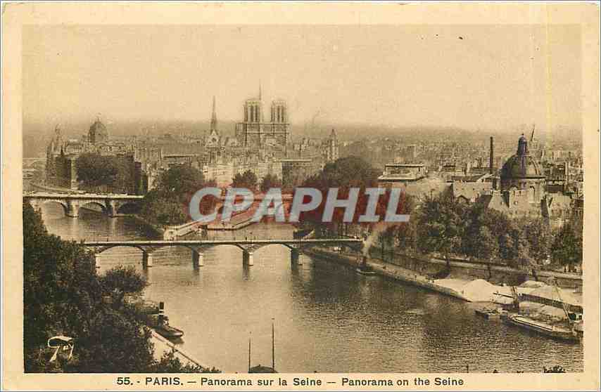 CPA Paris - Panorama sur la Seine