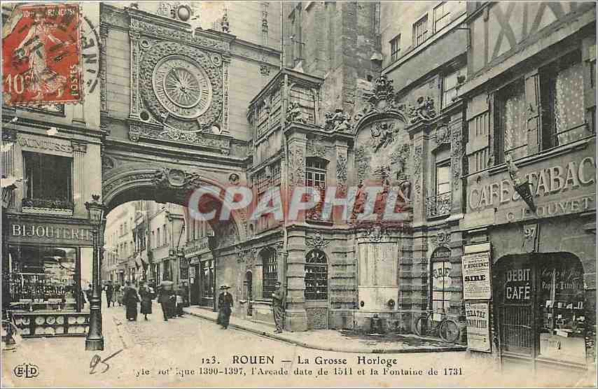 CPA Rouen - La Grosse Horloge