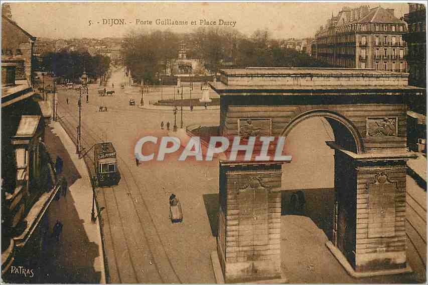 CPA Dijon - Porte Guillaume et Place Darcy Tramway
