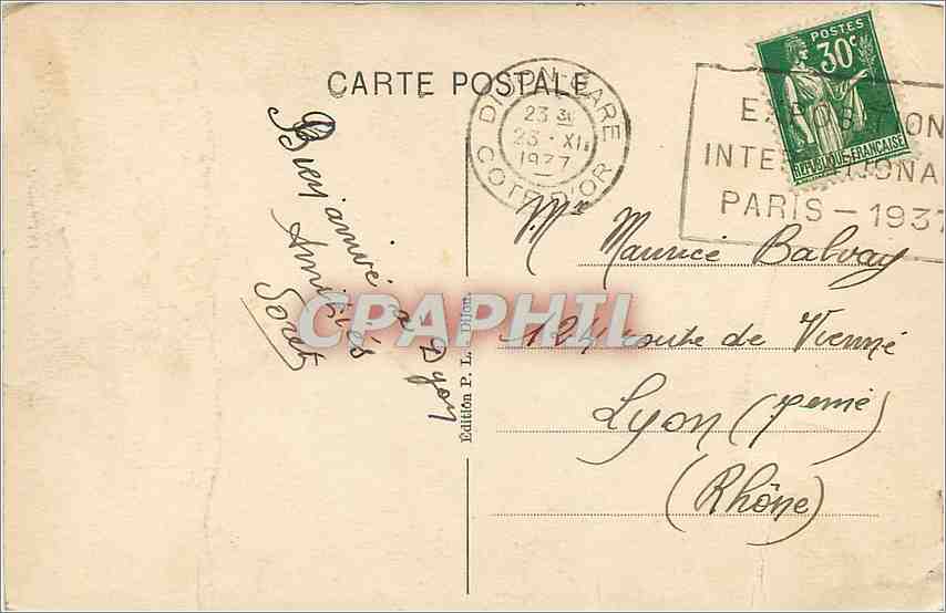 CPA Dijon - Eglise Saint-Michel — Verso