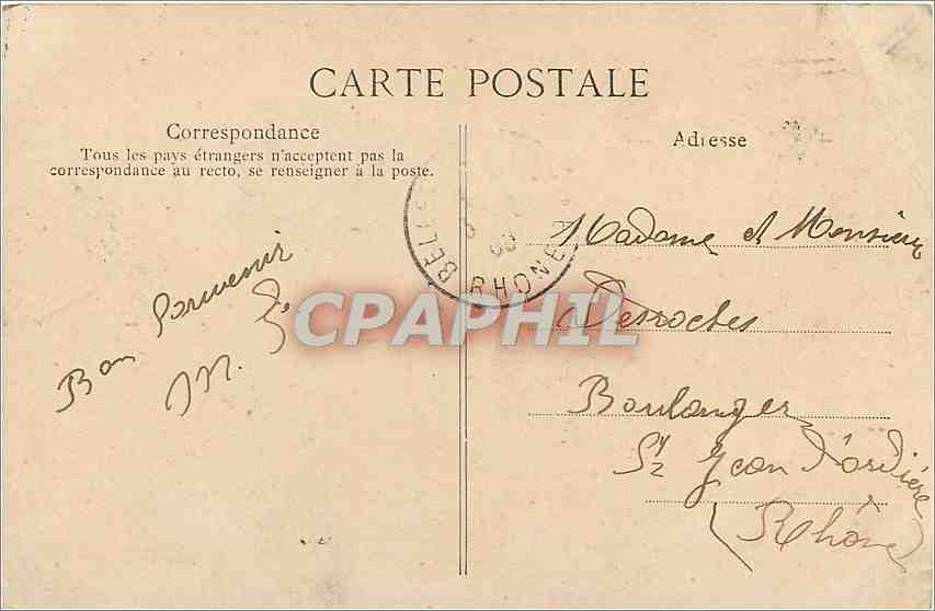 CPA Paris - Gare de Lyon — Rückseite