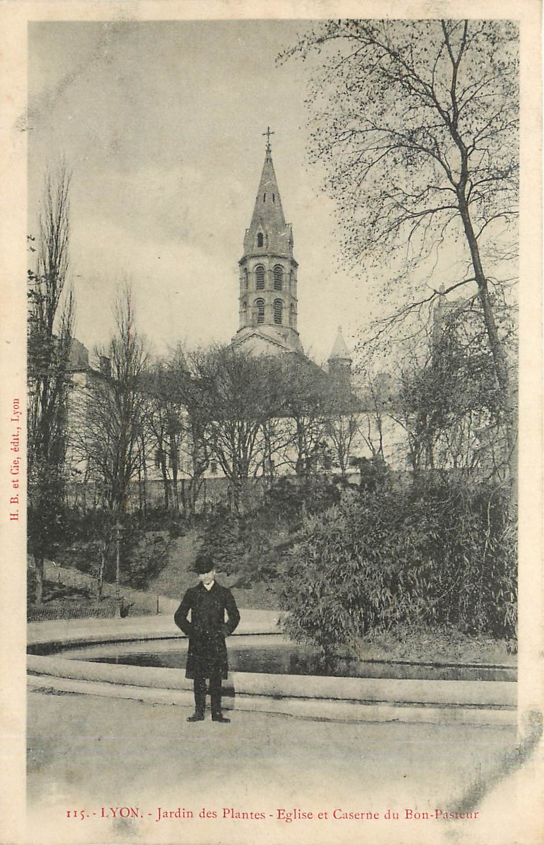 CPA Lyon - Jardin des Plantes - Eglise et Caserne du Bon-Pasteur
