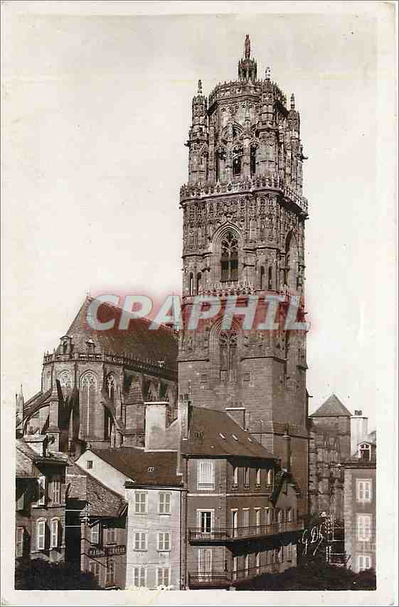 CPA Rodez Le Clocher de la Cathedrale
