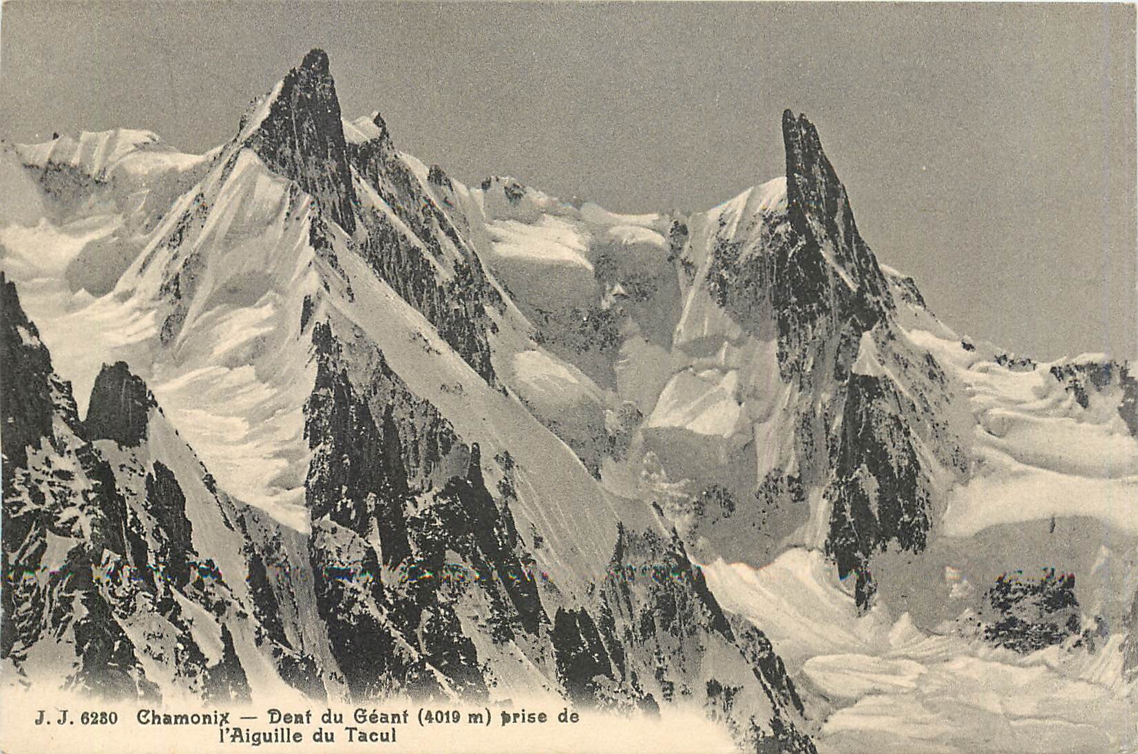 CPA Chamonix - Dent du Geant prise de l'Aiguille du Tacul