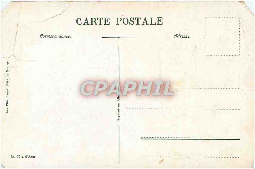 CPA Grasse - Vue Generale (Cote sud) et le Funiculaire — Rückseite