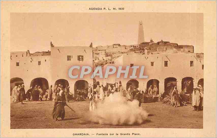 CPA Ghardaia - Fantasia sur la Grande Place