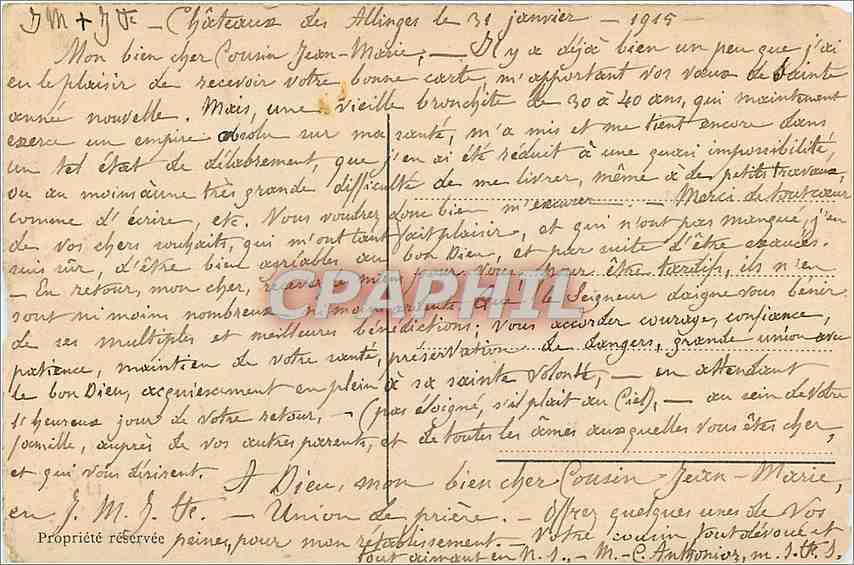 CPA Chateaux des Allinges. Entree de la Chapelle — Rückseite