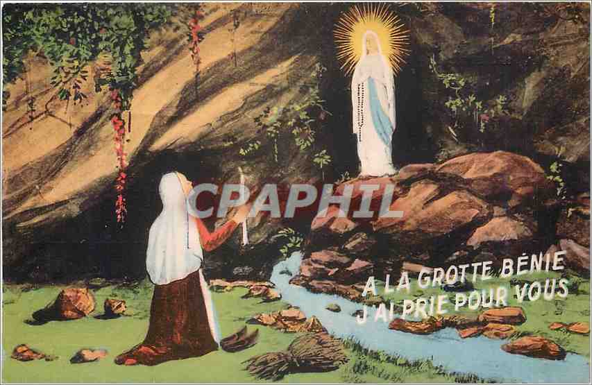 CPA Lourdes - L'Apparition