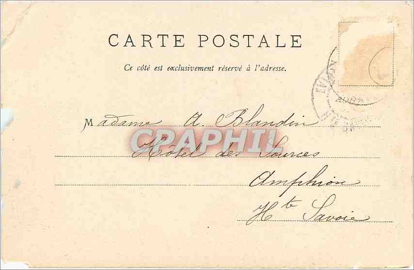 CPA Nernier - Rue des Peintres — Rückseite