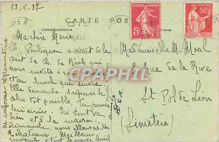 CPA Blois - Le Chateau Pavillon d'Anne de Bretagne — Rückseite