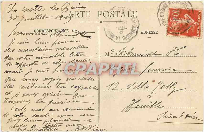CPA Dauphine - Ligne de la Mure - Le Chateau de la Motte-les-Bains — Rückseite