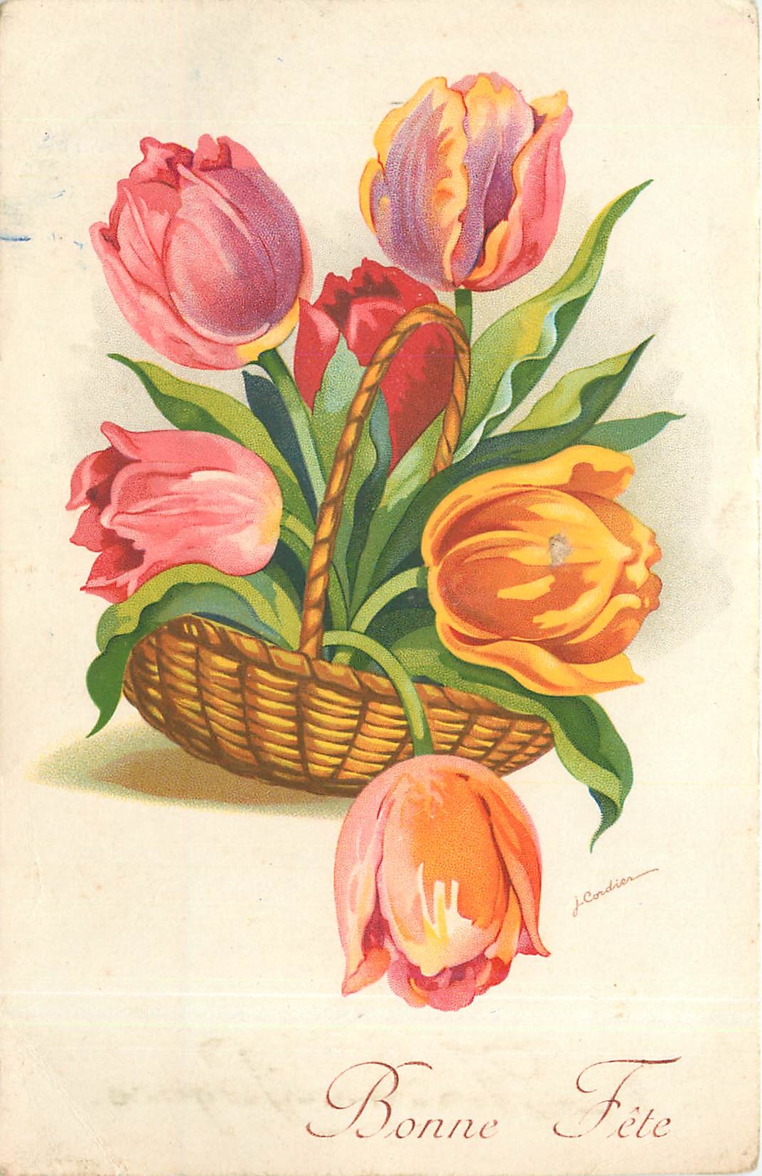CPA Bonne Fete Fleurs