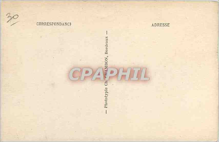 CPA Bordeaux - Le Grand Theatre Tramway — Verso