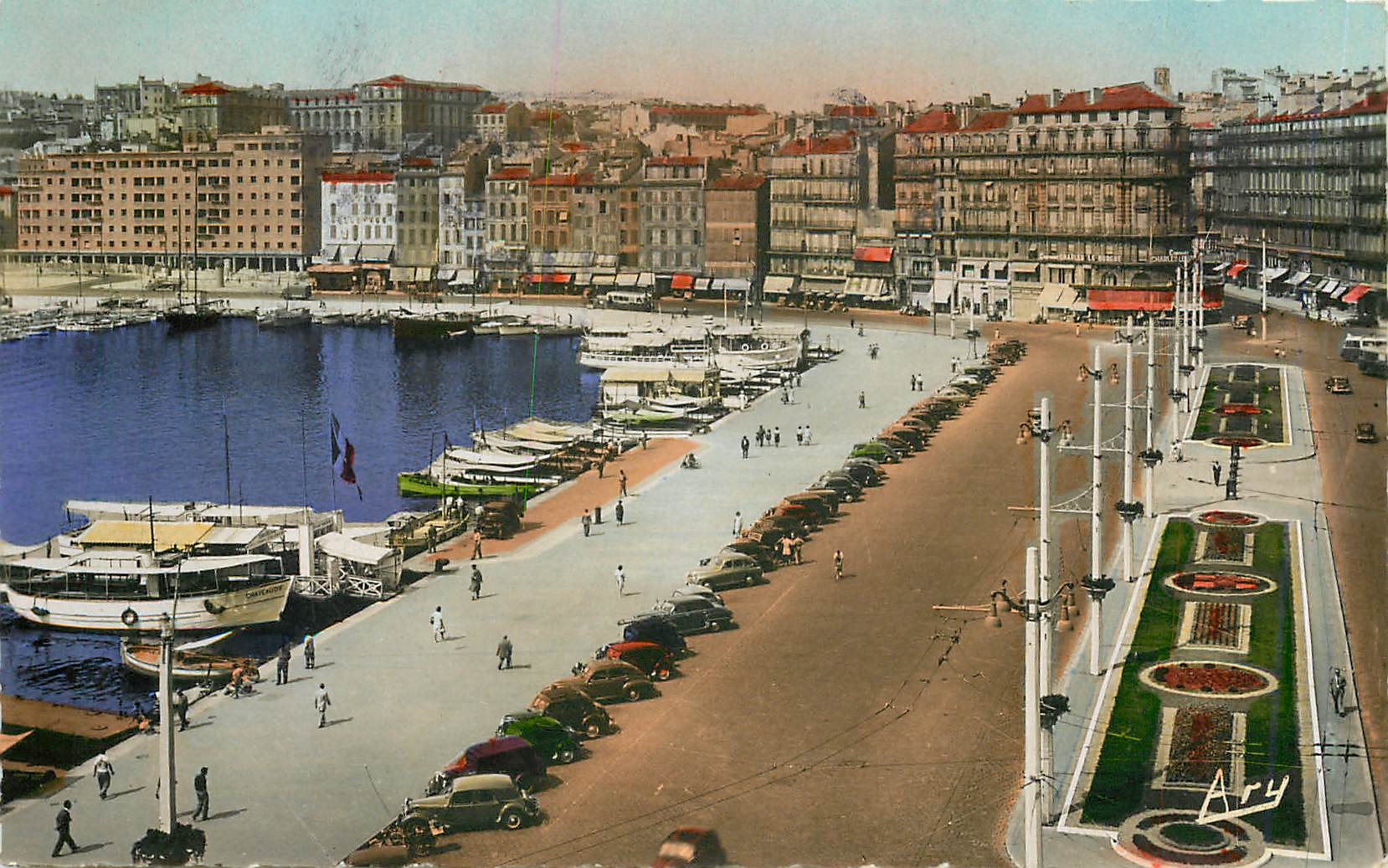 Marseille - Quai des Belges — vue du port et de la promenade — éditeur A. TAKA, n° 456