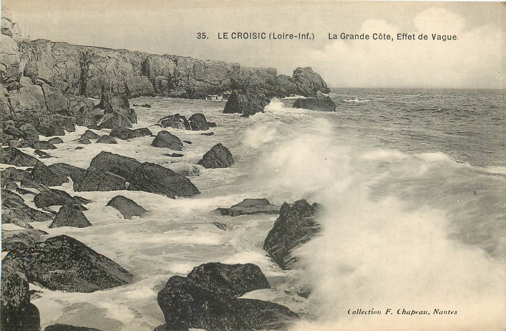 CPA Le Croisic La Grande Cote Effet de Vague
