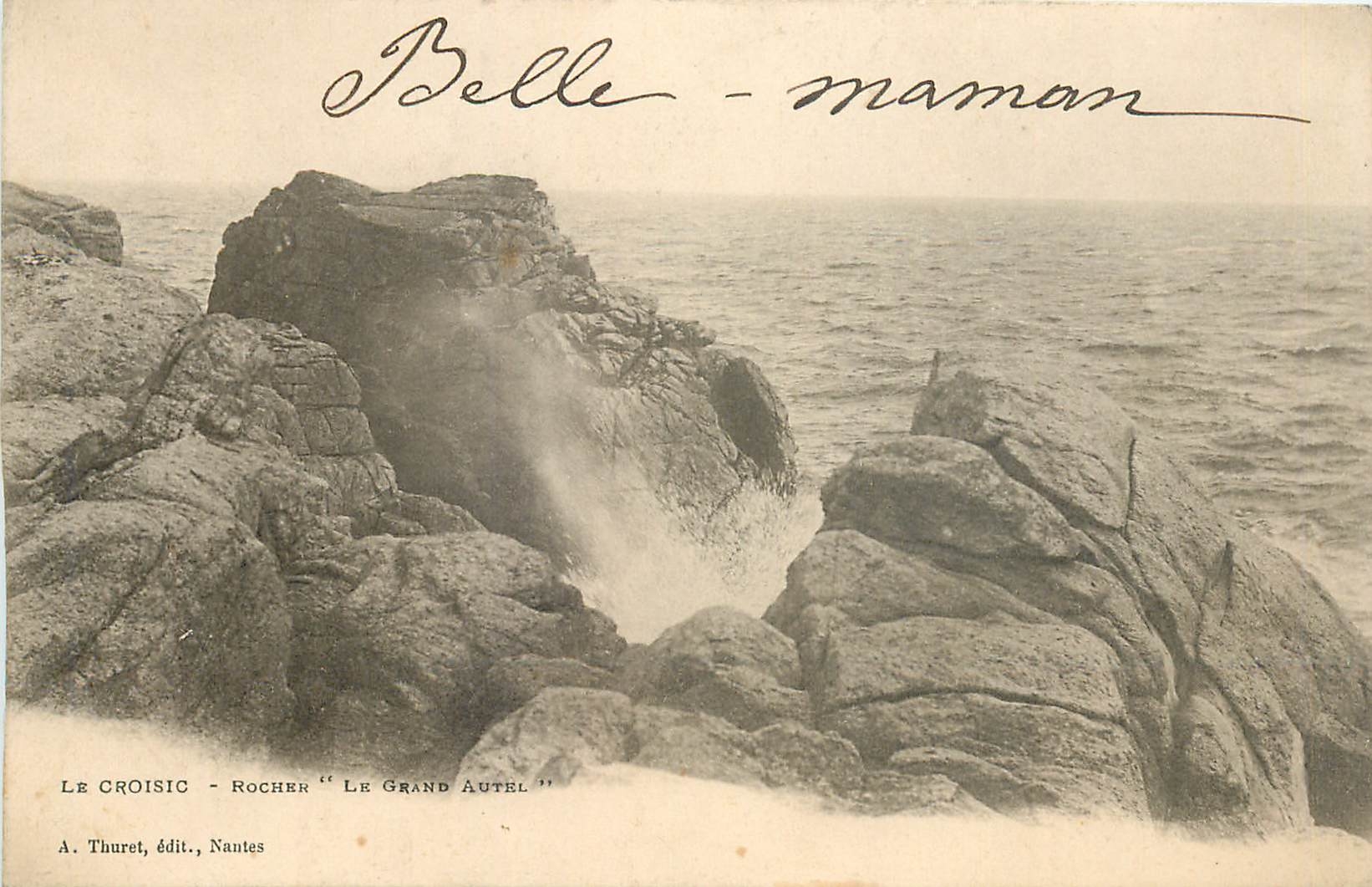 CPA Le Croisic - Rocher ''Le Grand Autel''