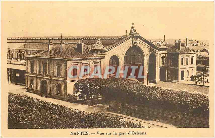 CPA Nantes - Vue sur la gare d'Orleans