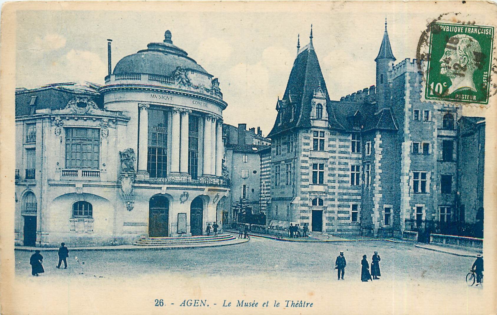 CPA Agen - Le Musee et le Theatre