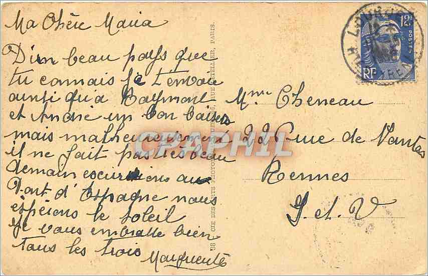CPA Lourdes - La Basilique et le Calvaire Breton — Verso