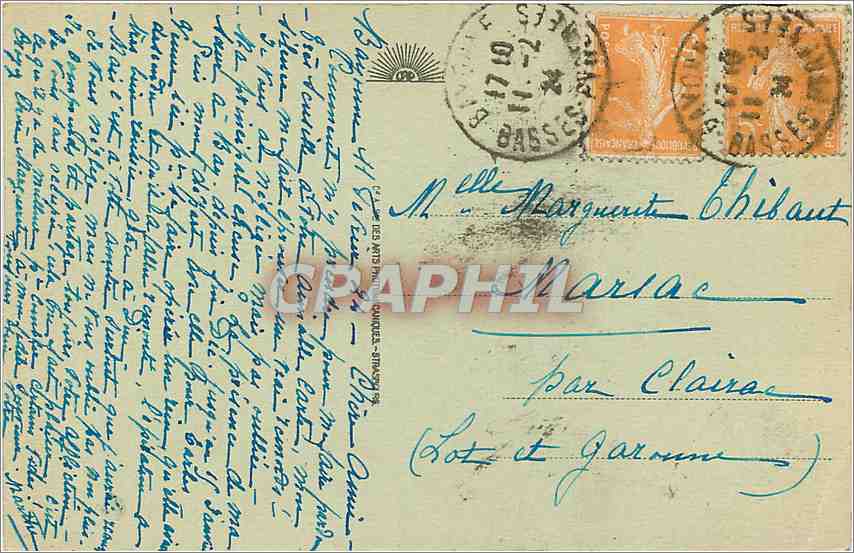 Bayonne — Le Pont Saint-Esprit et l'Adour — CAP — Verso