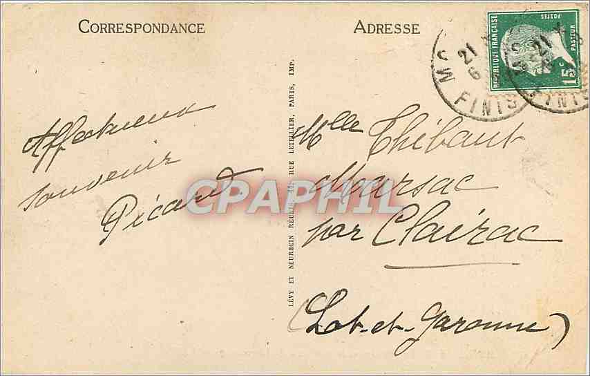 CPA Morlaix - La Riviere et le Chateau de Lannuguy — Rückseite