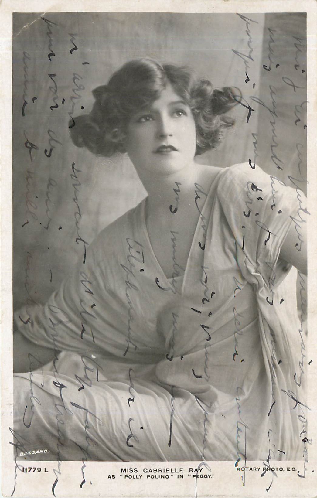Miss Gabrielle Ray — in qualità di Polly Polino nella pièce 'Peggy' — edita da Rotary Photo, E.C.