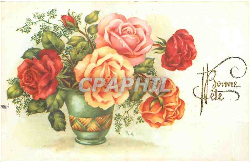 CPA Bonne Fete Fleurs